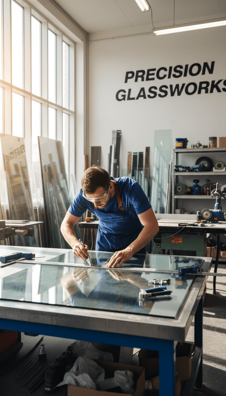 Glass cutting and preparation process