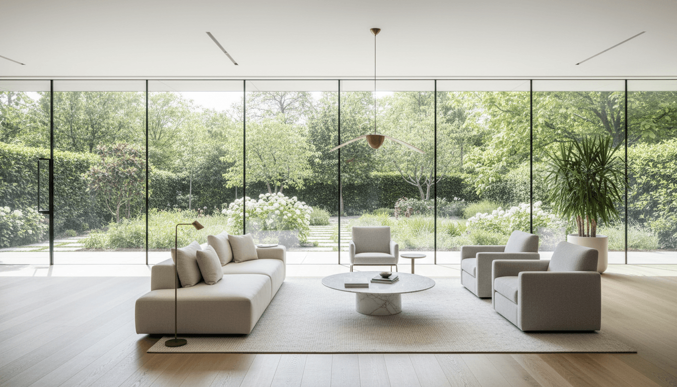Picture window with refined frame installation